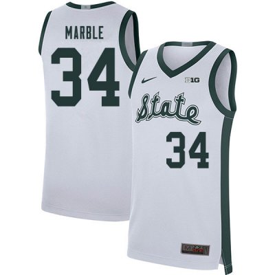 Men Michigan State Spartans NCAA #34 Julius Marble White Authentic Nike Retro Stitched College Basketball Jersey ZW32H50VP